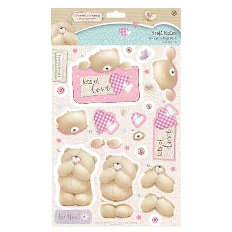 A4 For You Kraft Notes Forever Friends Decoupage Pack